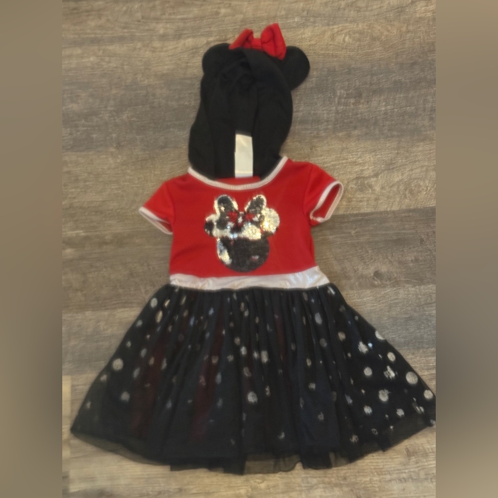 Disney Minnie Mouse Dress with Hood Size 4-5